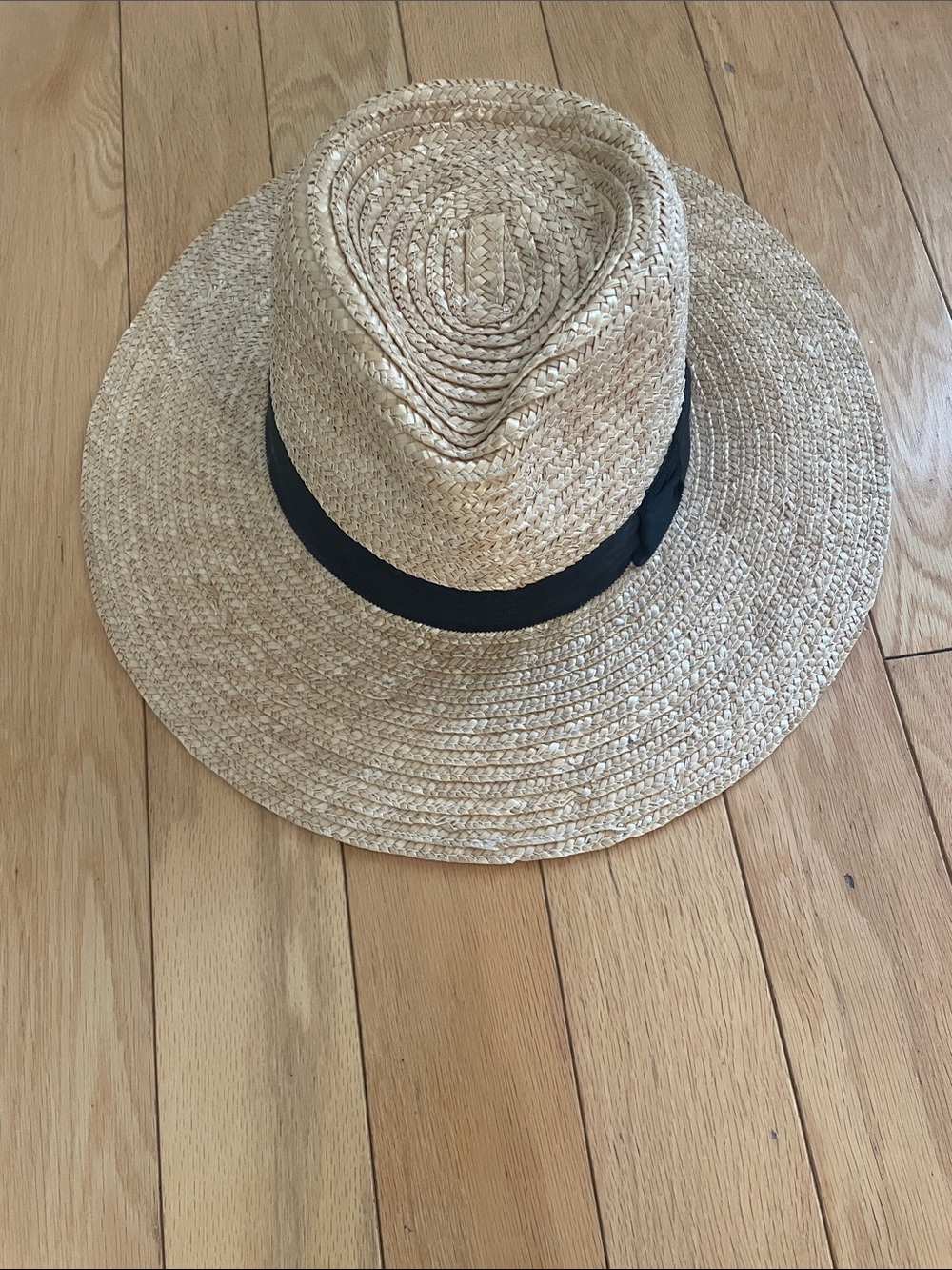 Brixton Natural Straw Hat with Black Inner Band